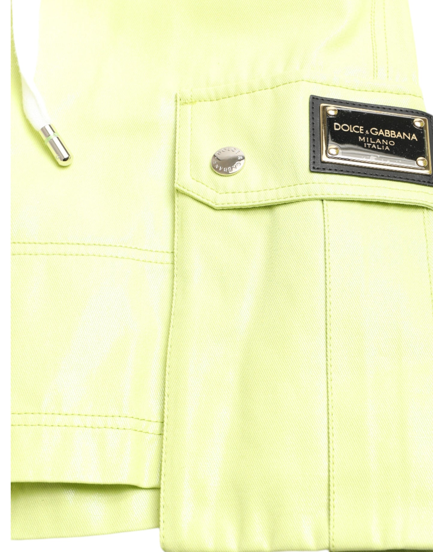 Short cargo bermuda en coton vert clair Dolce &amp; Gabbana pour homme