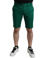 Shorts Bermuda en coton extensible vert foncé pour homme de Dolce &amp; Gabbana