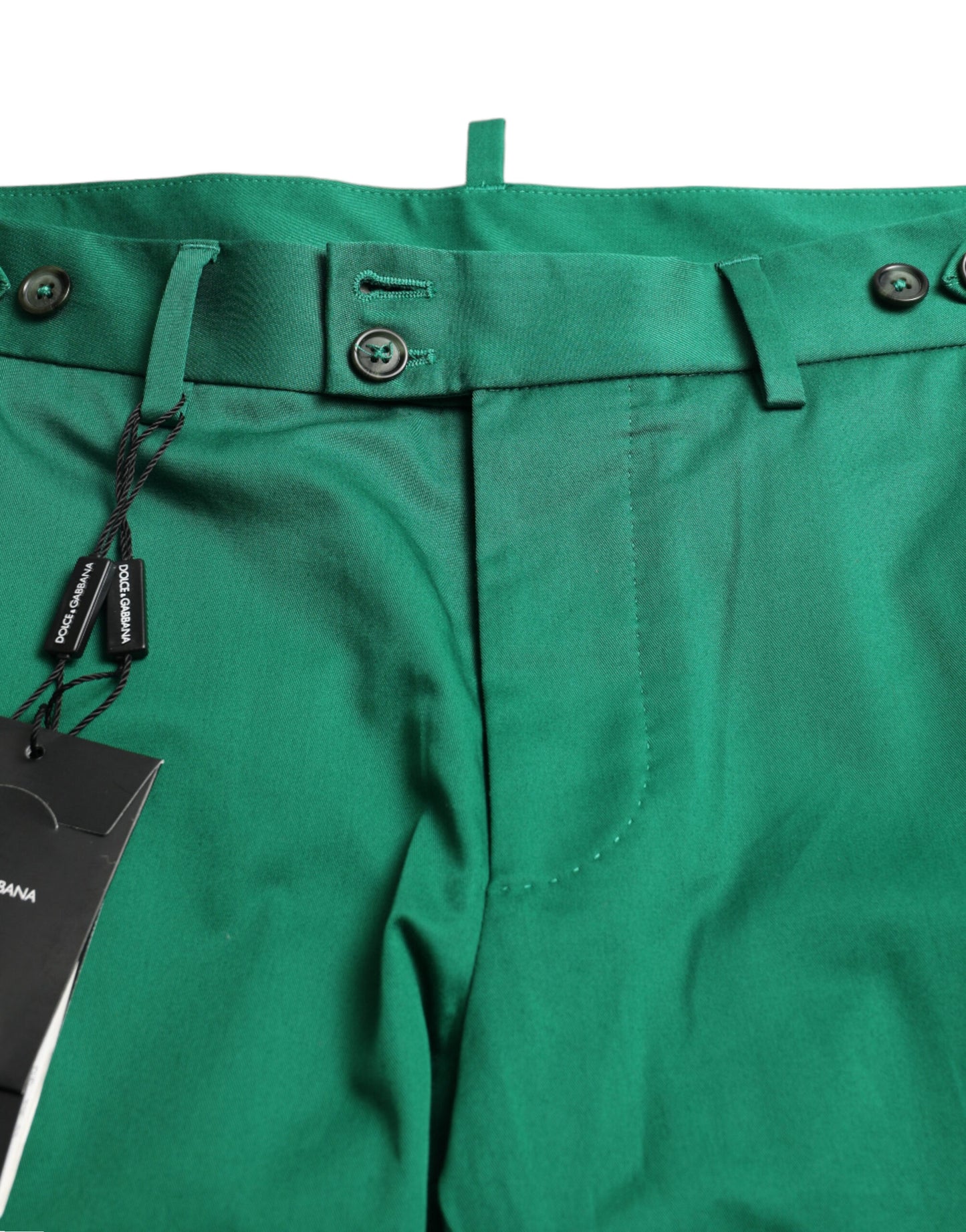 Shorts Bermuda en coton extensible vert foncé pour homme de Dolce &amp; Gabbana