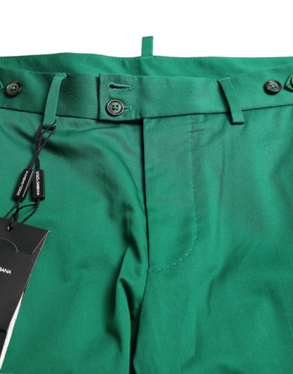 Shorts Bermuda en coton extensible vert foncé pour homme de Dolce &amp; Gabbana