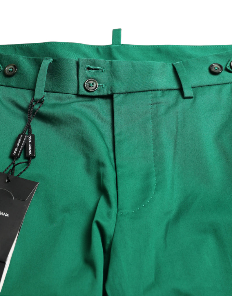 Dolce &amp; Gabbana donkergroene katoenen stretch bermudashorts voor heren