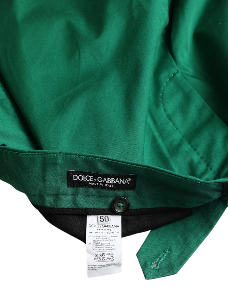 Dolce &amp; Gabbana donkergroene katoenen stretch bermudashorts voor heren