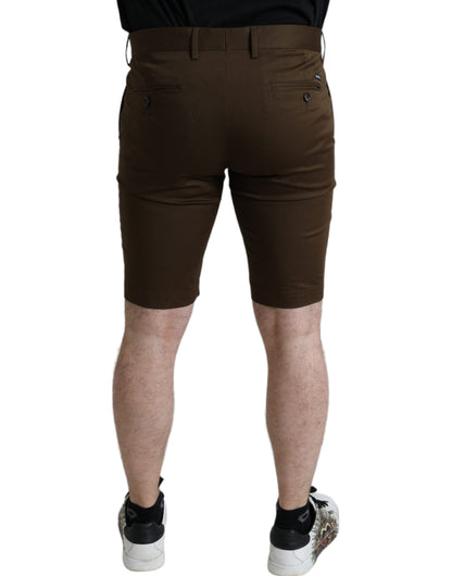 Shorts Bermuda en coton extensible brun pour homme de Dolce &amp; Gabbana
