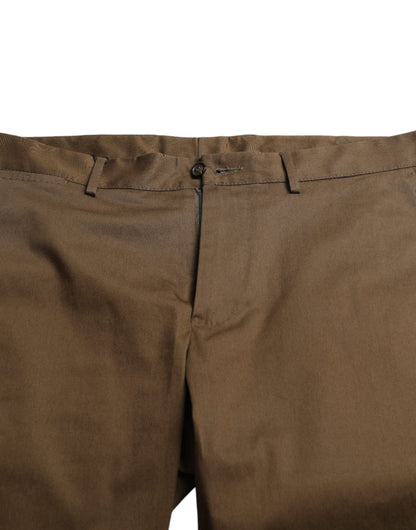 Shorts Bermuda en coton extensible brun pour homme de Dolce &amp; Gabbana