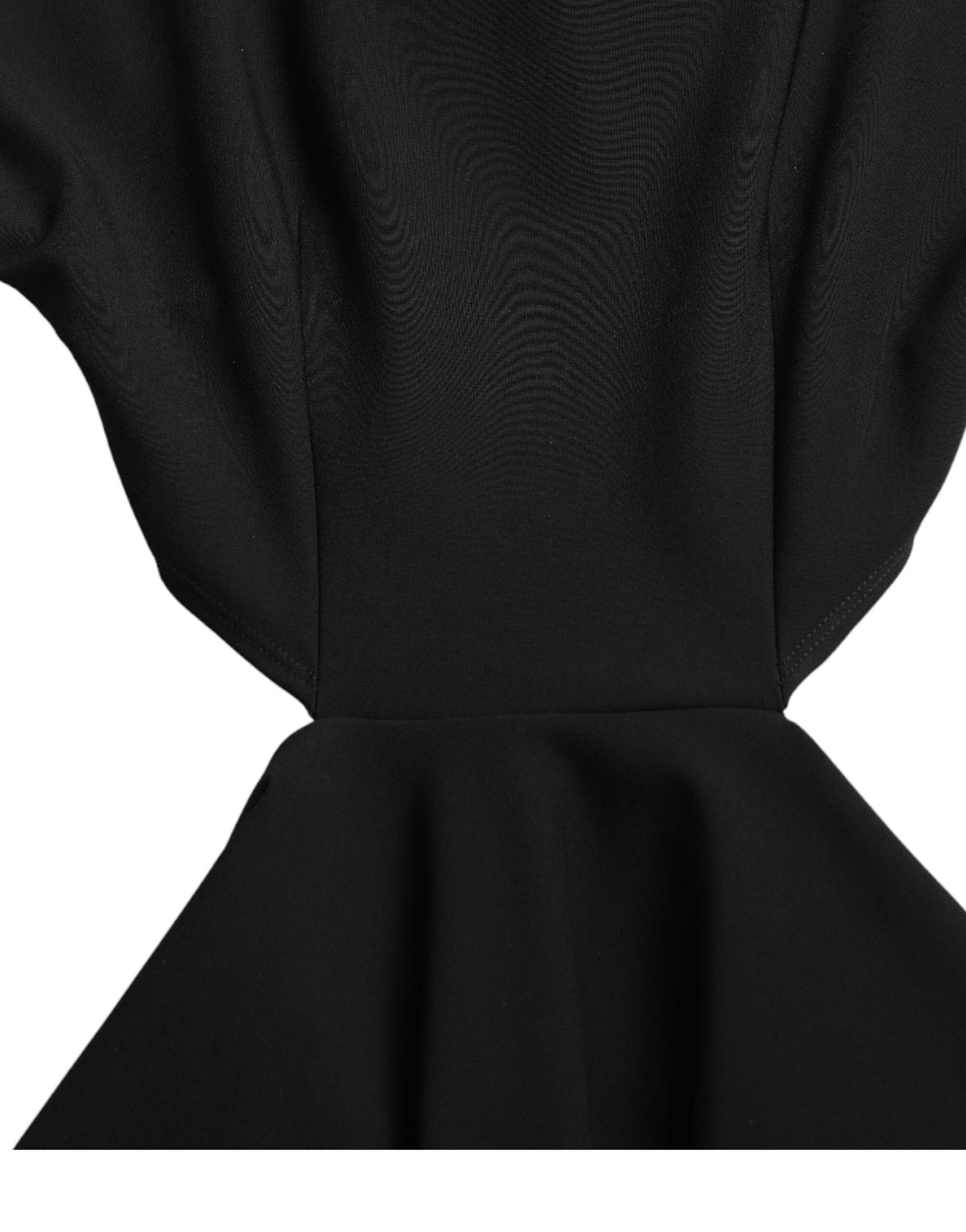 Dolce & Gabbana Robe Mini A-Line Noire en Viscose avec Découpes