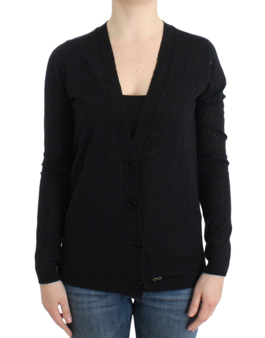 Costume National grijze wollen alpaca cardigan