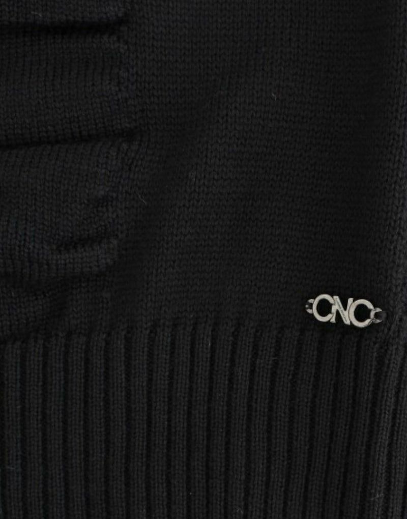 Pull en laine noir à col en V de Costume National