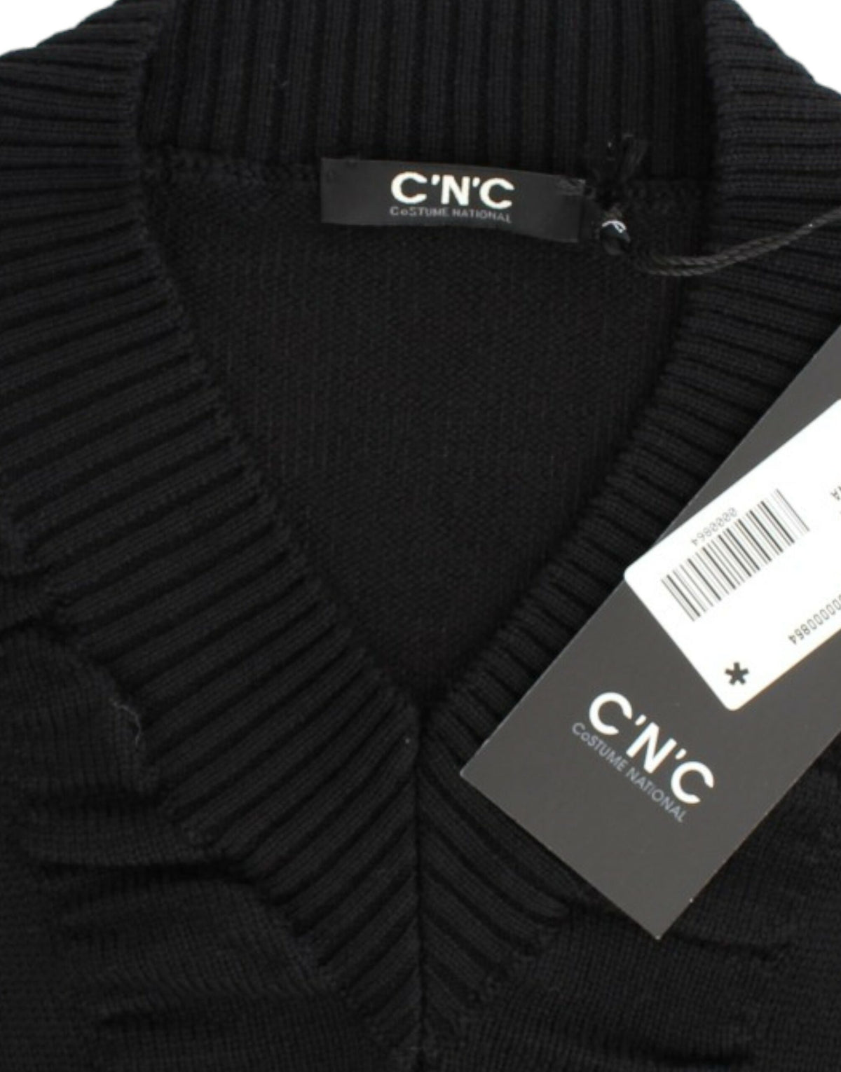 Pull en laine noir à col en V de Costume National