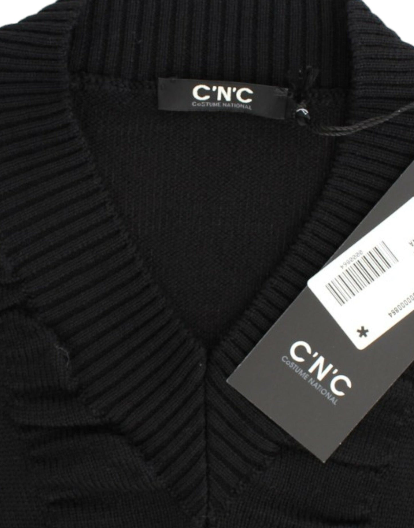 Pull en laine noir à col en V de Costume National