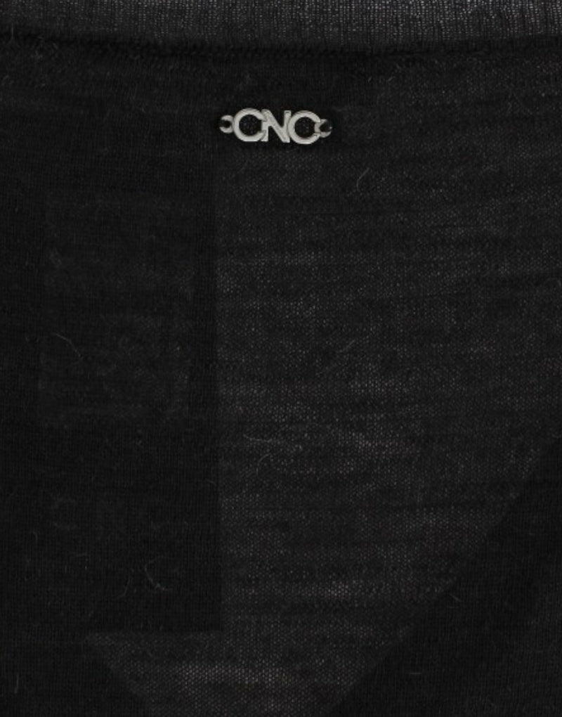 Costume National, pull léger noir à col en V