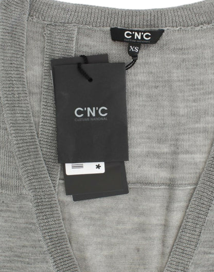 Costume National, cardigan gris léger