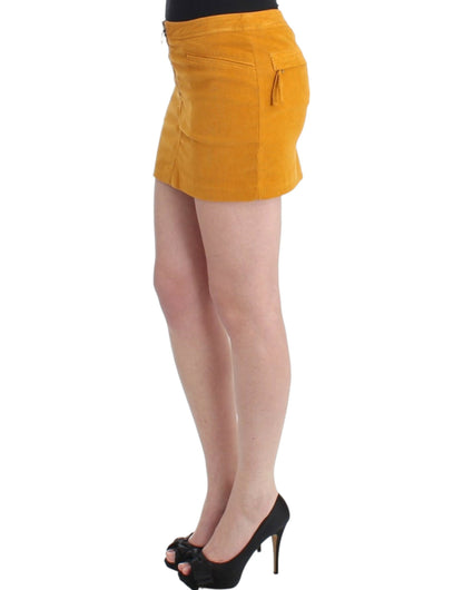 Costume National gele corduroy minirok