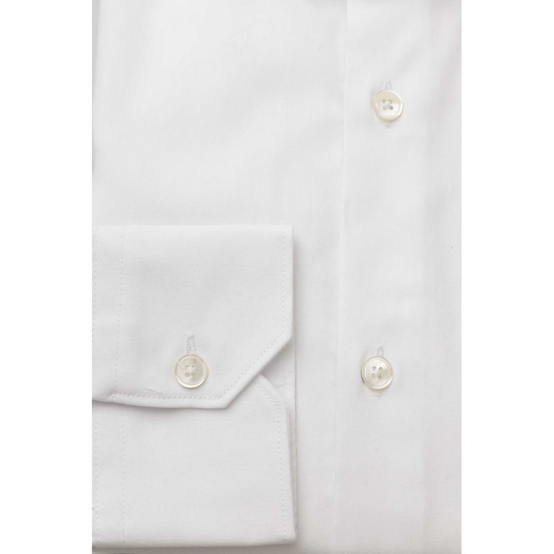 Bagutta Medium Fit White Cotton Shirt for Men