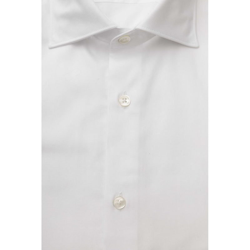 Bagutta Medium Fit White Cotton Shirt for Men