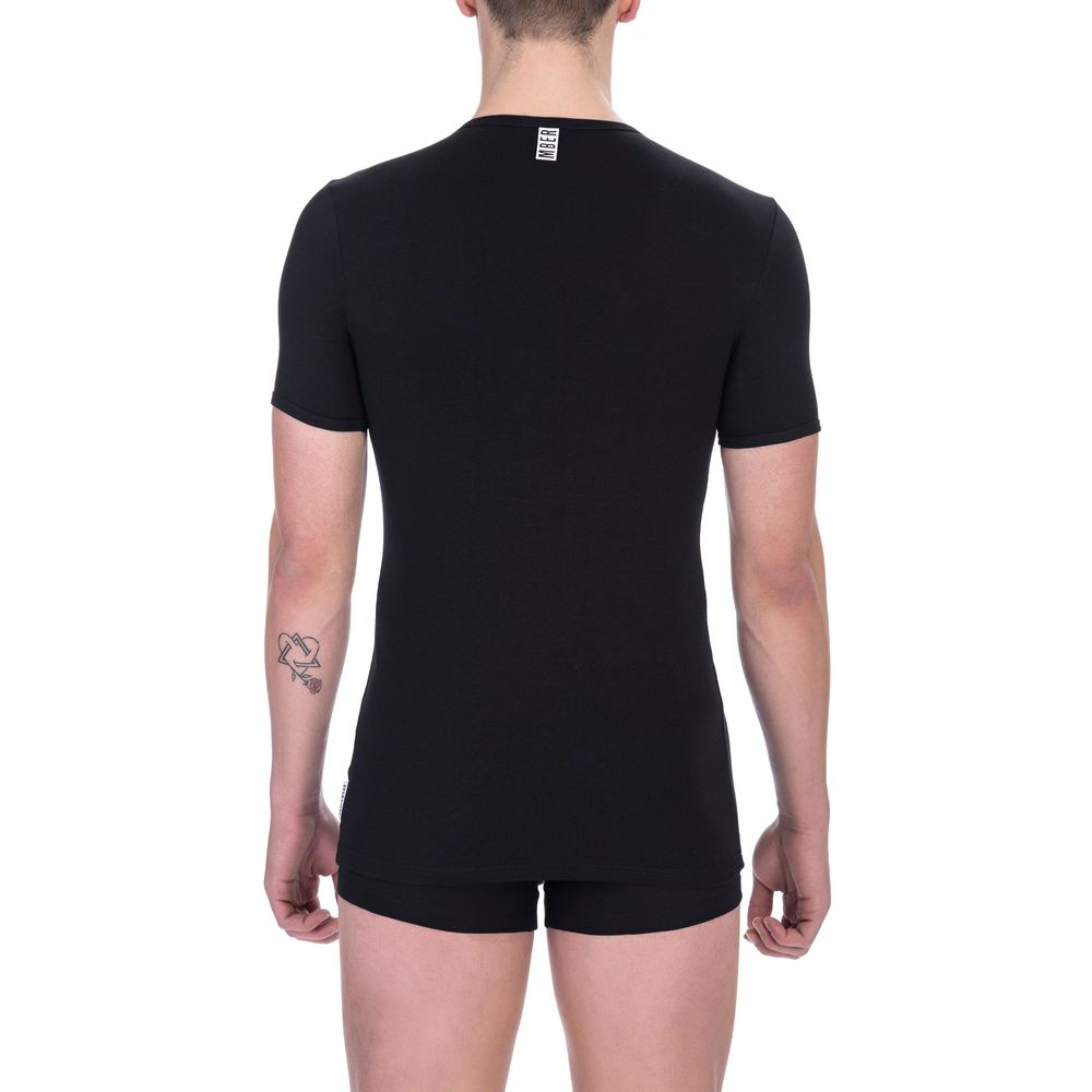 T-shirt noir en coton pour homme de Bikkembergs