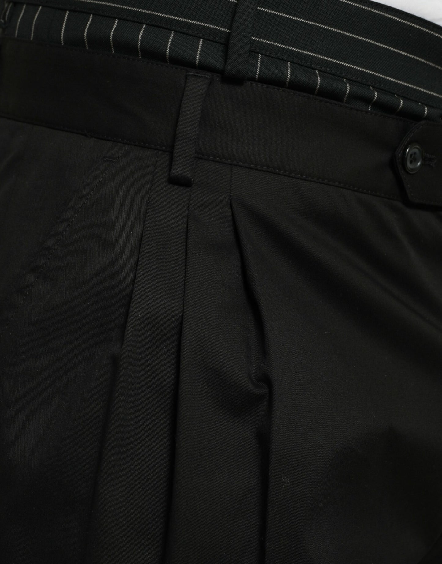 Shorts Bermuda Cargo en coton extensible noir de Dolce &amp; Gabbana