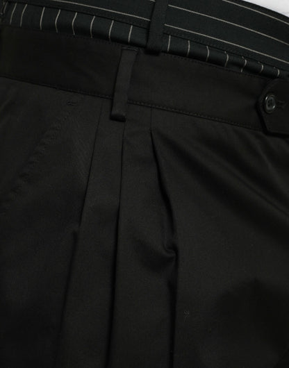 Shorts Bermuda Cargo en coton extensible noir de Dolce &amp; Gabbana