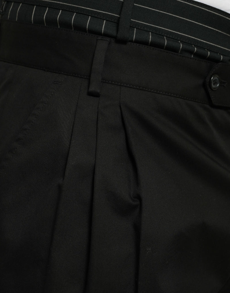 Dolce &amp; Gabbana zwarte katoenen stretch cargo bermuda shorts