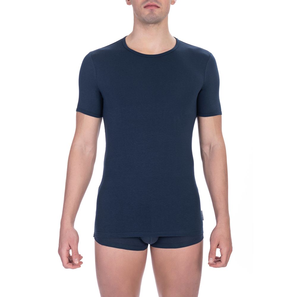 Lot de 2 t-shirts Bikkembergs bleus en coton pour homme