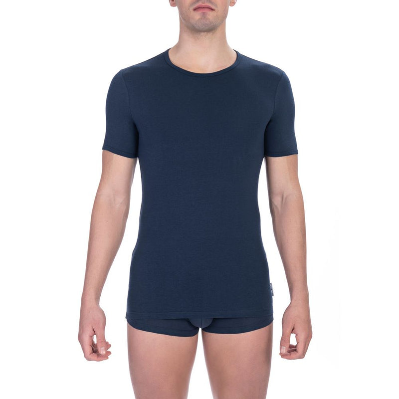 Lot de 2 t-shirts Bikkembergs bleus en coton pour homme