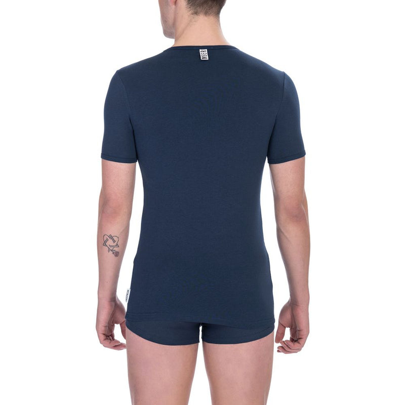 Lot de 2 t-shirts Bikkembergs bleus en coton pour homme