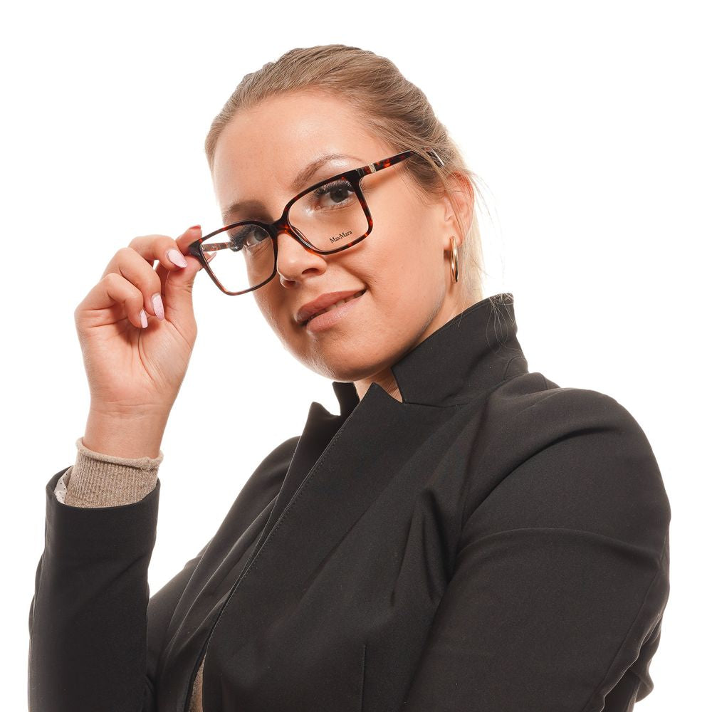Max Mara Brown Women Glasses Frame - Chic Acetate Eyewear