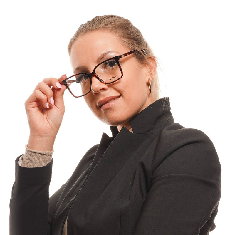 Max Mara Brown Women Glasses Frame - Chic Acetate Eyewear
