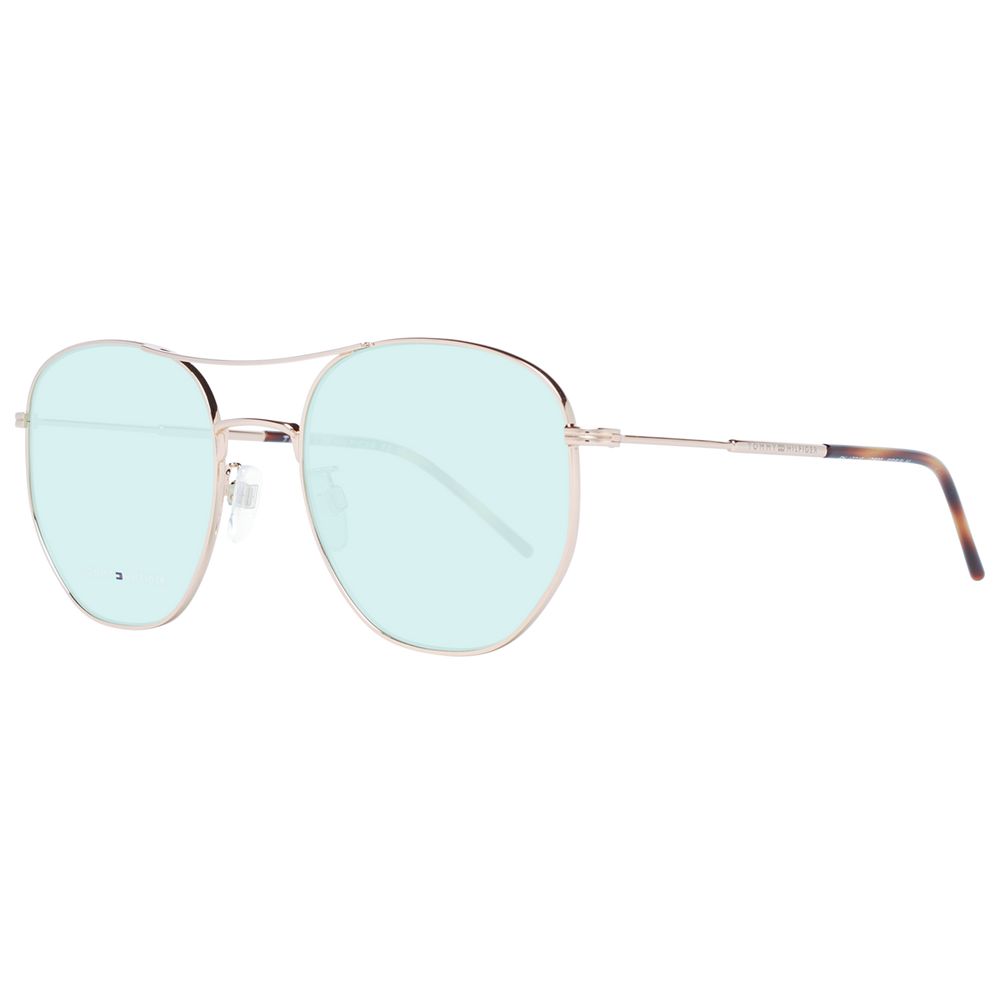Lunettes de soleil unisexes Tommy Hilfiger Rose Gold - Design aviateur élégant