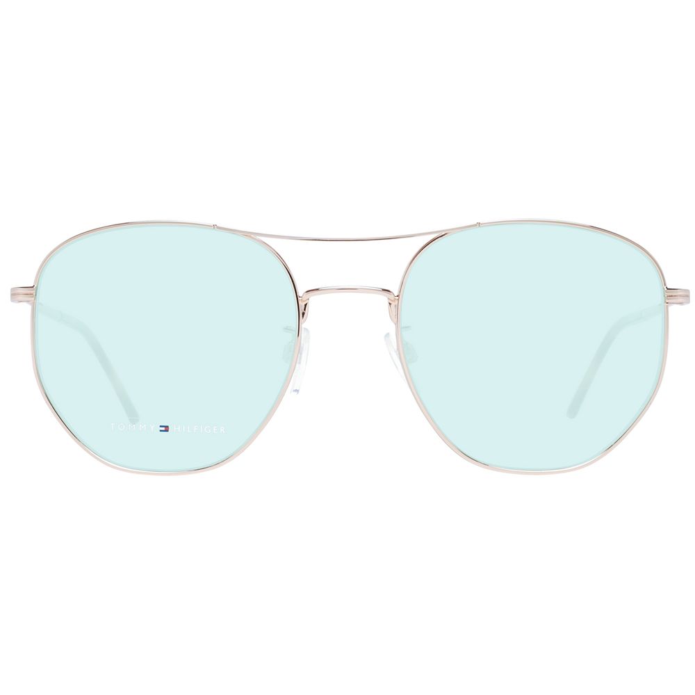 Lunettes de soleil unisexes Tommy Hilfiger Rose Gold - Design aviateur élégant