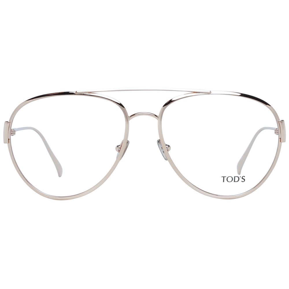 Tod's Gold Women Glasses Frame - Aviator Style for Modern Elegance