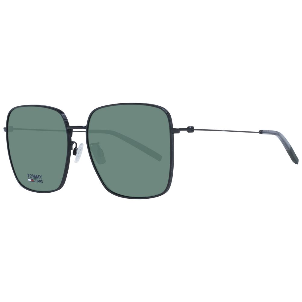 Lunettes de soleil unisexes noires Tommy Hilfiger - Design trapézoïdal élégant