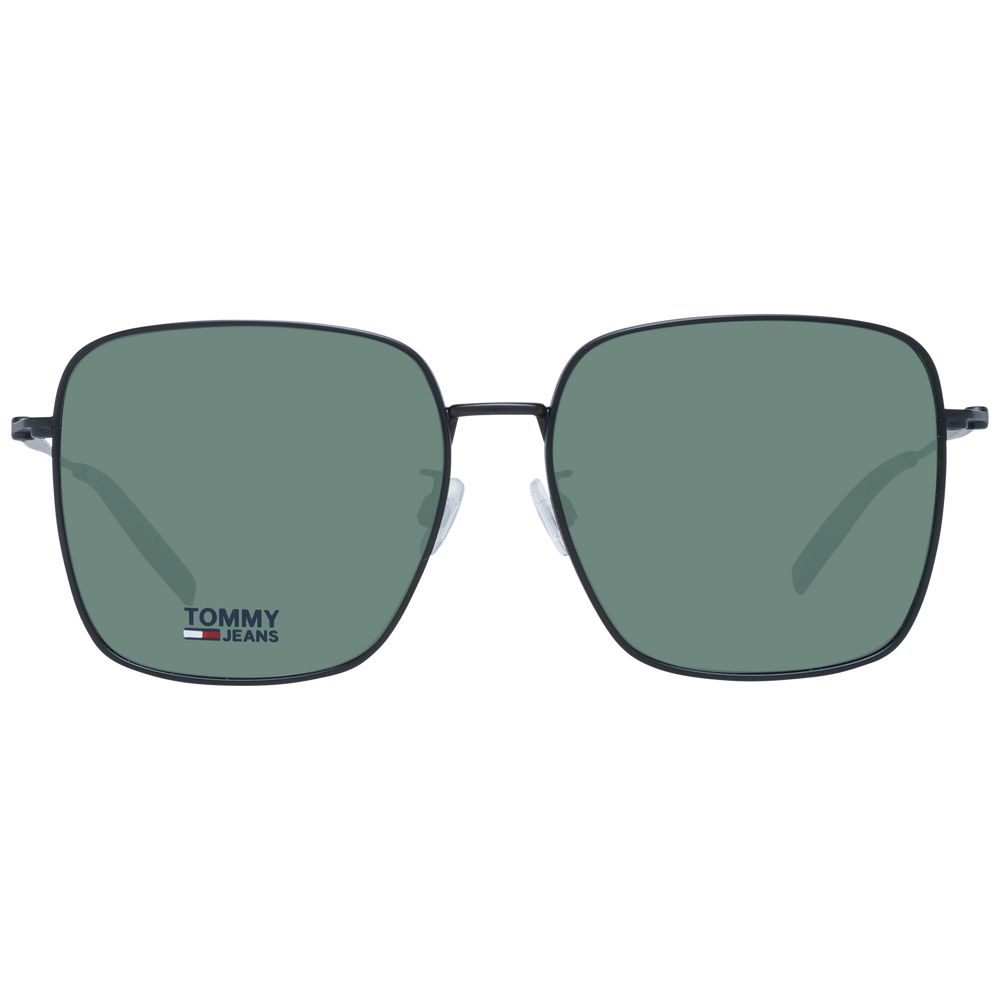 Lunettes de soleil unisexes noires Tommy Hilfiger - Design trapézoïdal élégant