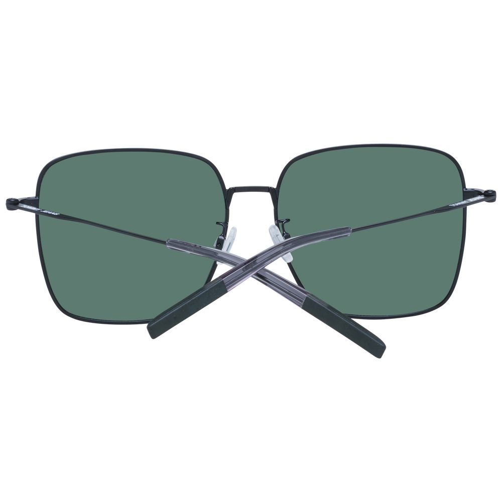 Lunettes de soleil unisexes noires Tommy Hilfiger - Design trapézoïdal élégant