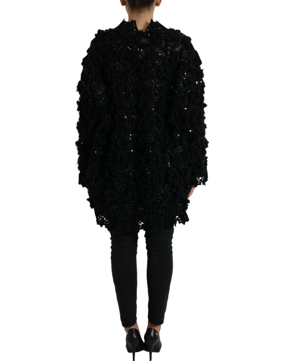 Pull-over à sequins noirs Dolce & Gabbana