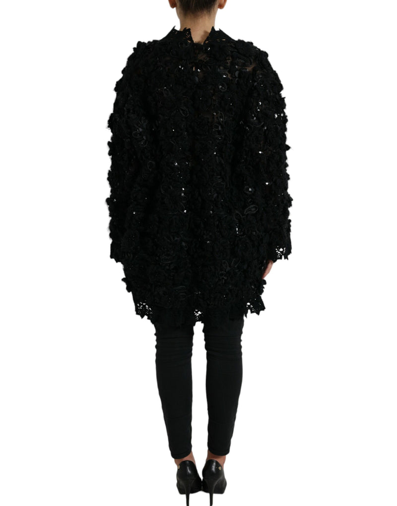 Pull-over à sequins noirs Dolce & Gabbana