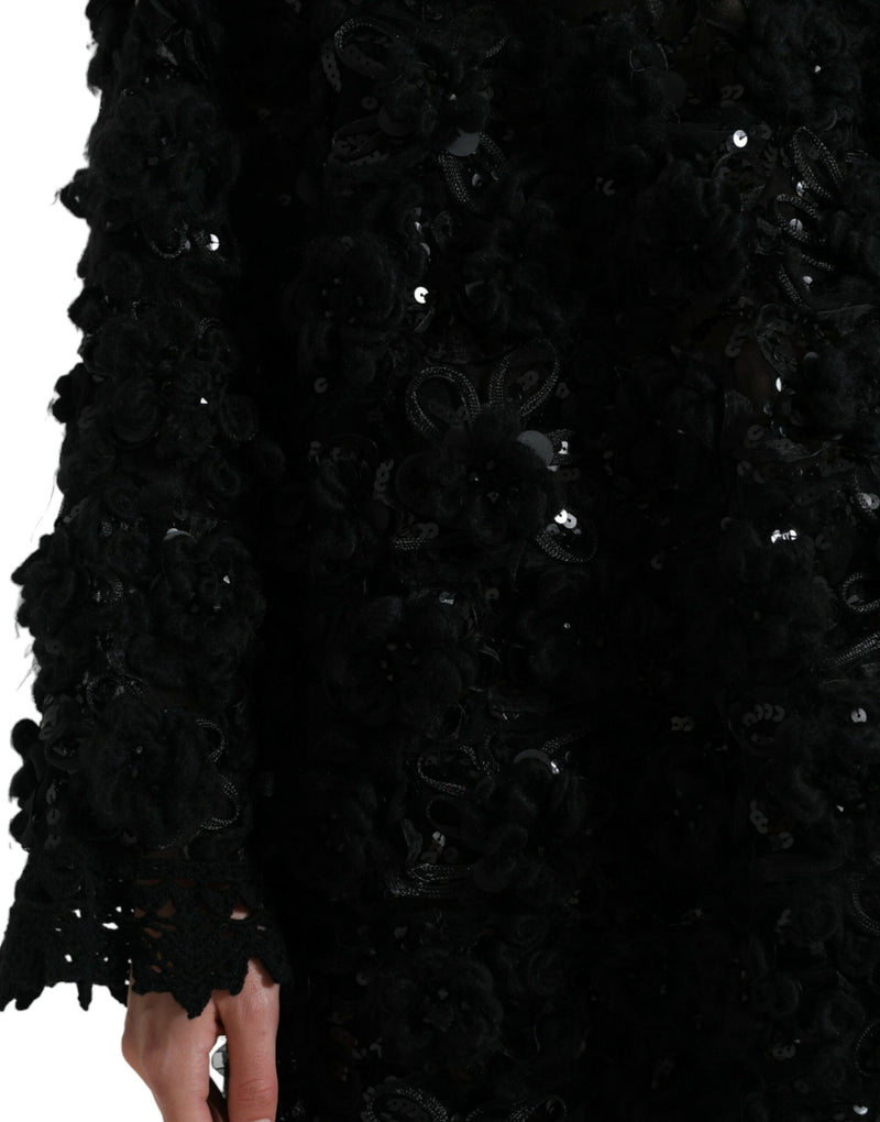 Pull-over à sequins noirs Dolce & Gabbana