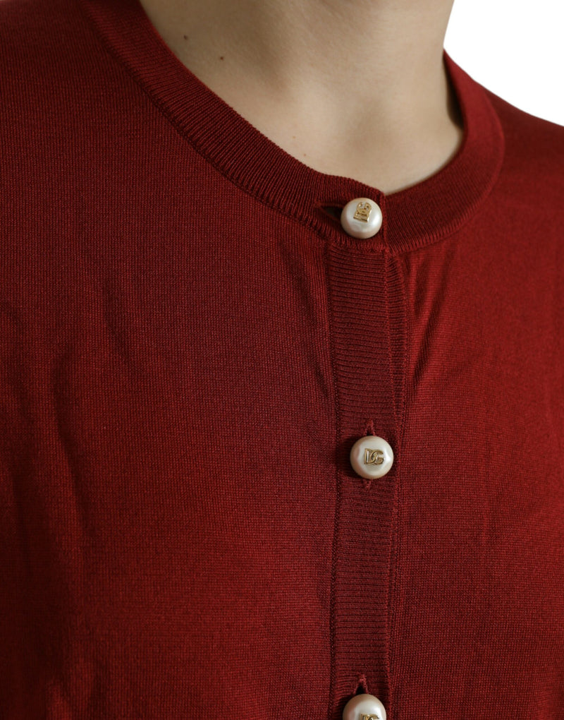 Dolce & Gabbana Cardigan Color Block en Soie Multicolore