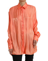 Dolce & Gabbana Blouse Longue Manches Boutonnée Pêche