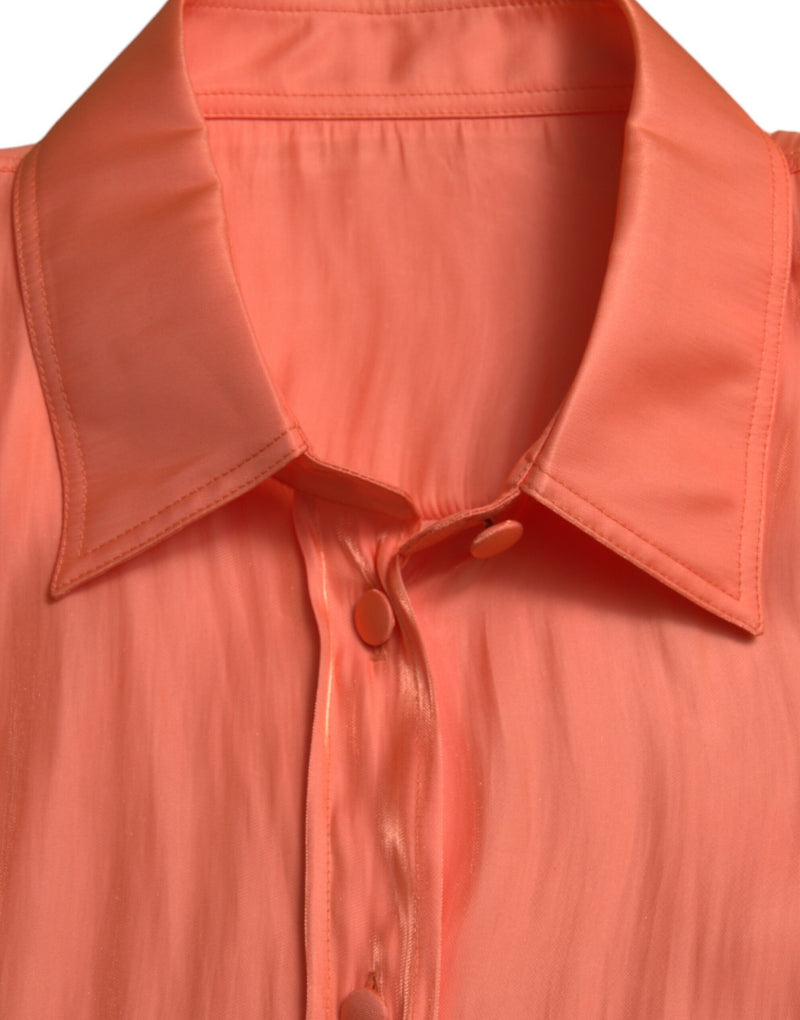 Dolce & Gabbana Blouse Longue Manches Boutonnée Pêche