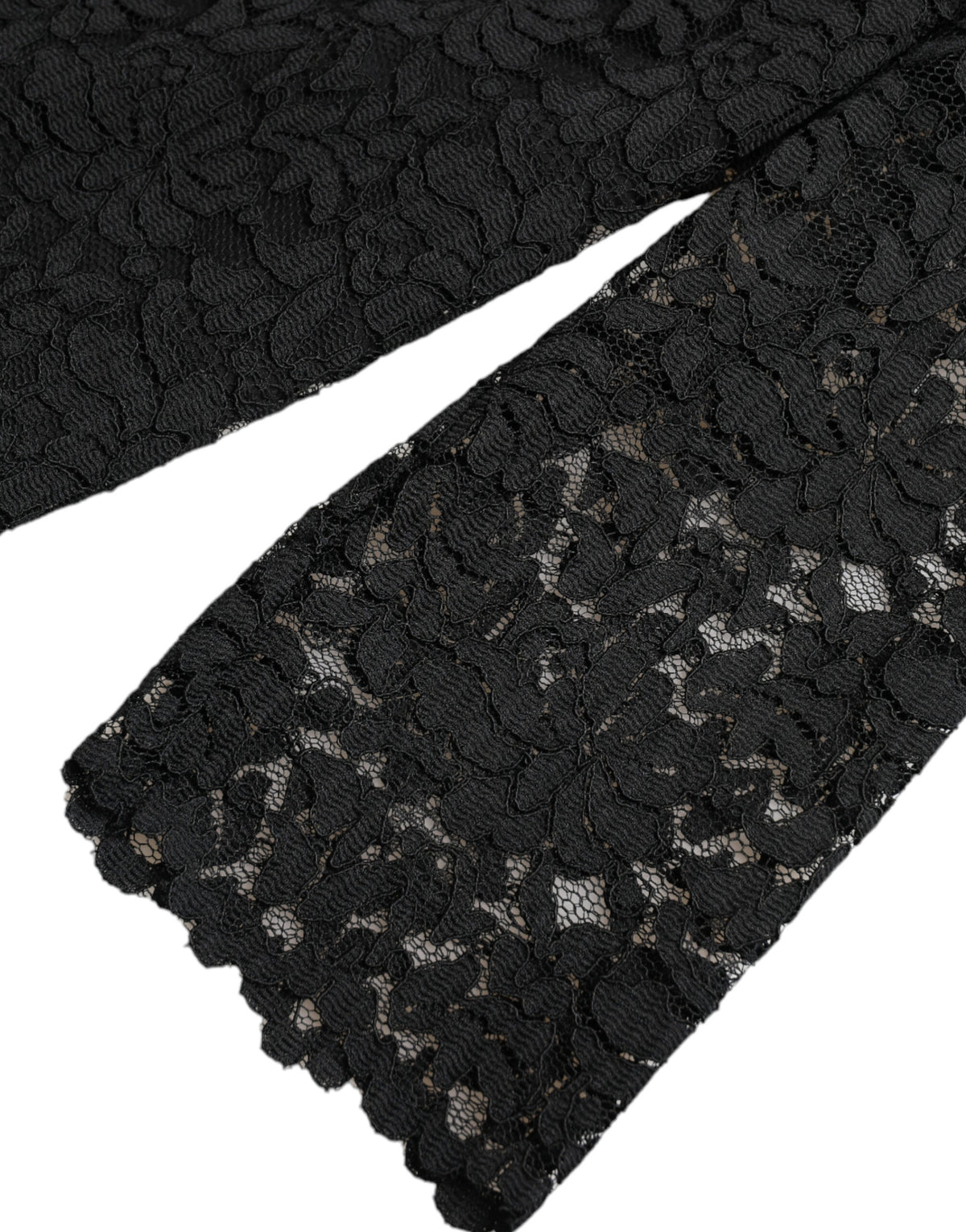 Dolce & Gabbana Black STAFF Floral Lace Top
