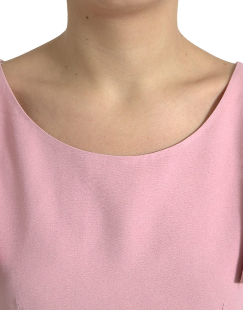 Dolce & Gabbana Blouse Top Rose à Manches Courtes