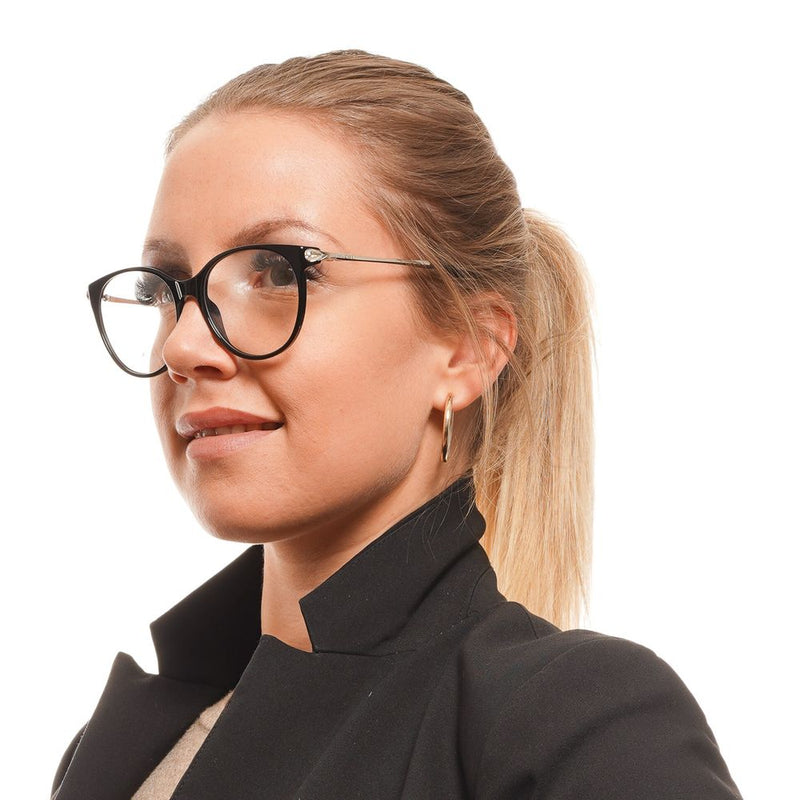 Swarovski Black Women Glasses Frame - Stylish Acetate Eyewear
