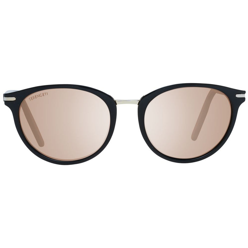 Serengeti Black Women Sunglasses - Polarized Round Frame