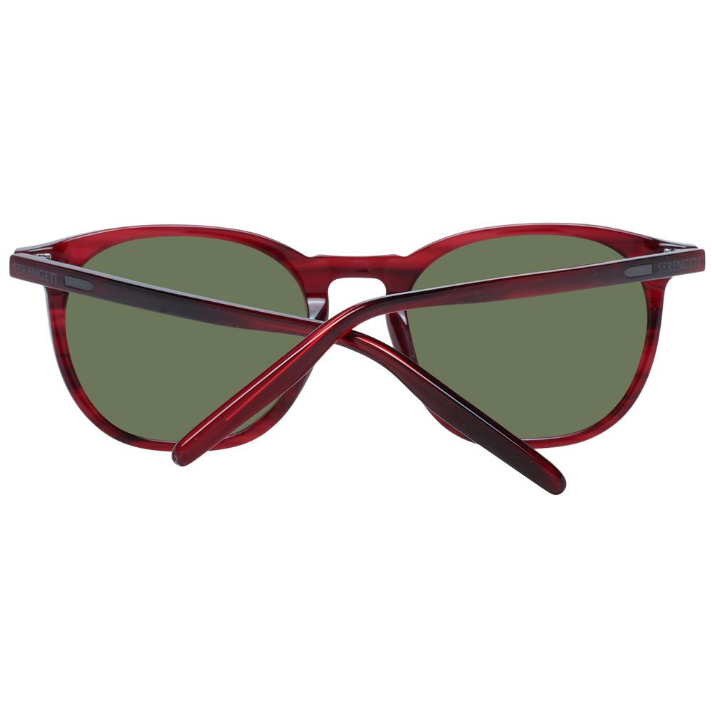 Lunettes de soleil unisexes Serengeti rouges avec verres polarisés verts