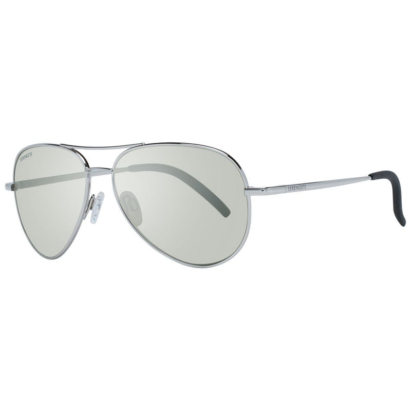 Lunettes de soleil aviateur unisexes Serengeti Silver avec verres polarisés