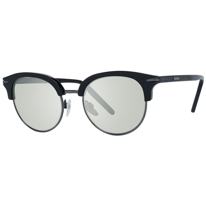Serengeti Lunettes de Soleil Femmes Noires - Monture Ronde Polarisée