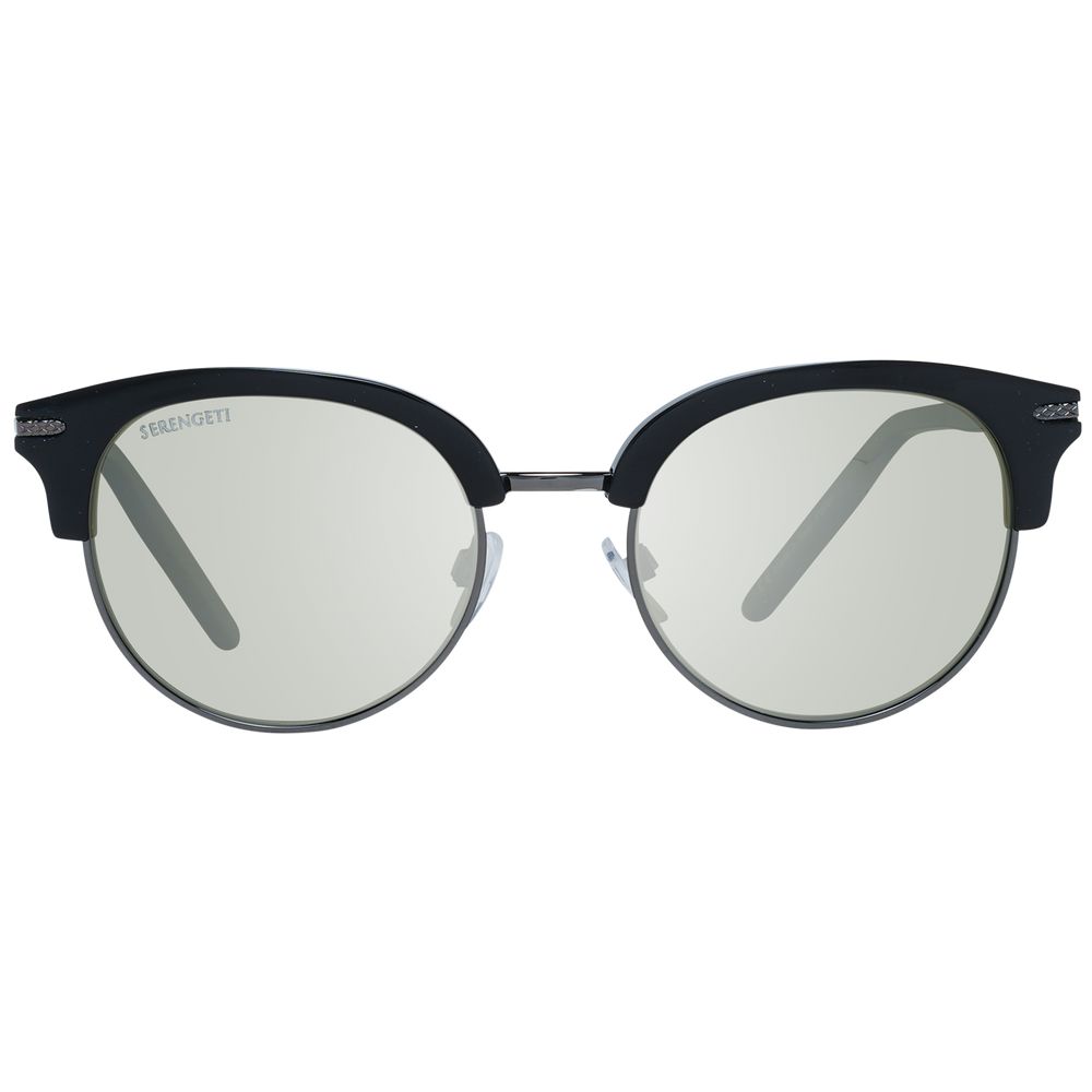 Serengeti Lunettes de Soleil Femmes Noires - Monture Ronde Polarisée