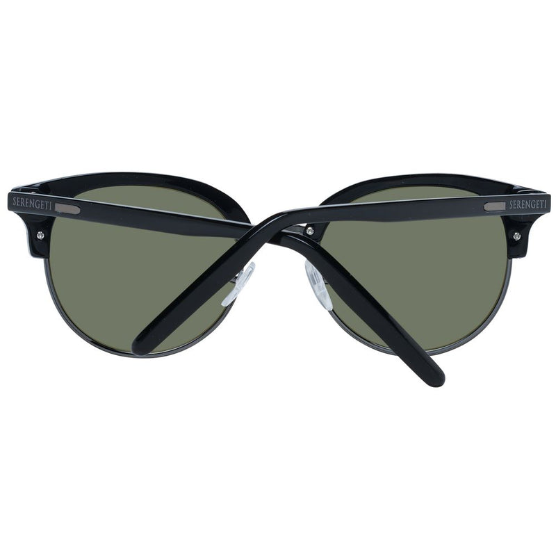 Serengeti Lunettes de Soleil Femmes Noires - Monture Ronde Polarisée