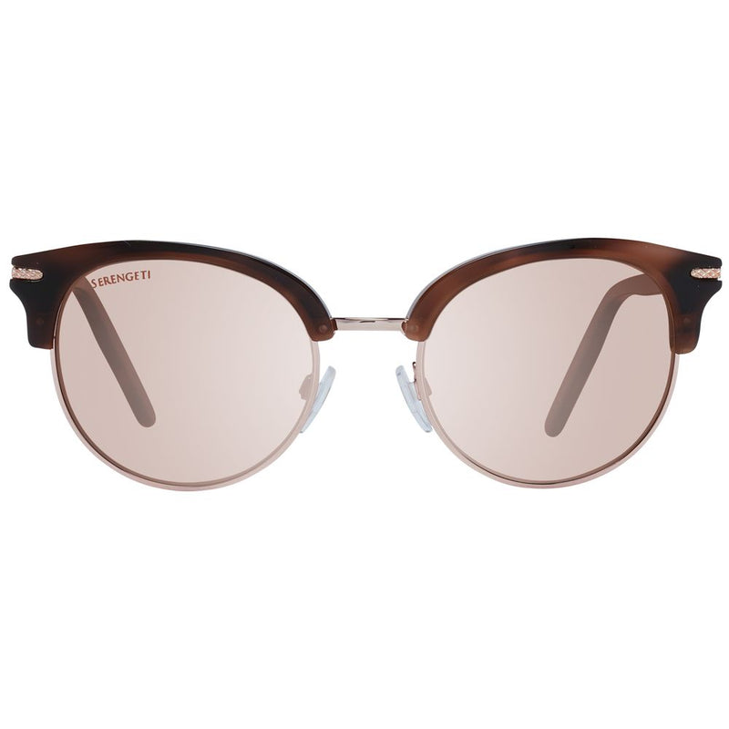 Serengeti Brown Women Sunglasses - Polarized Round Frame