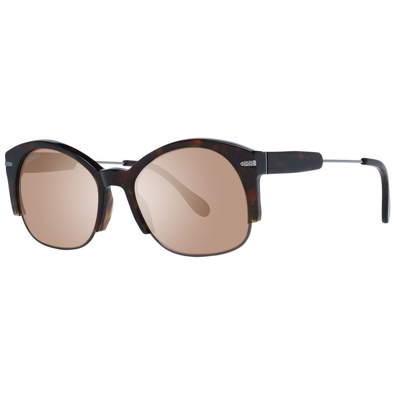 Serengeti Lunettes de Soleil Unisexes Brunes - Monture Ronde Polarisée